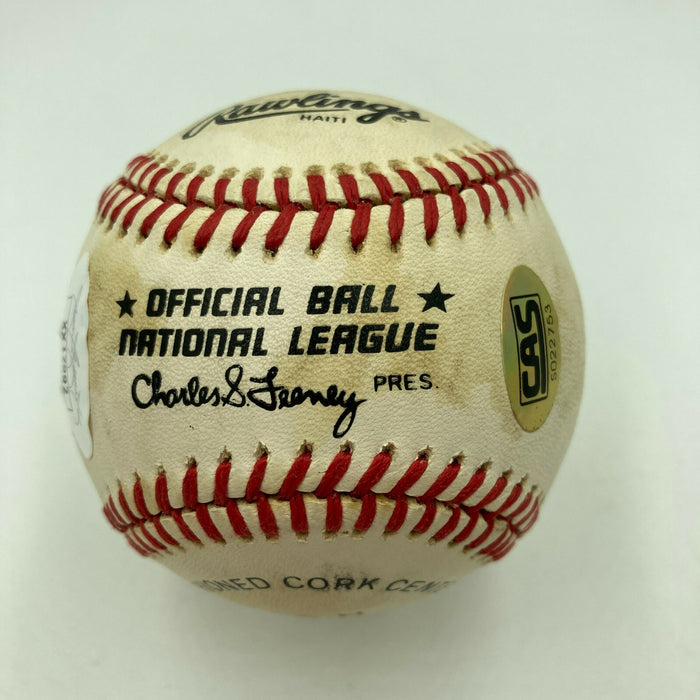 Travis Jackson Carl Hubbell Bill Terry New York Giants HOF Signed Baseball JSA
