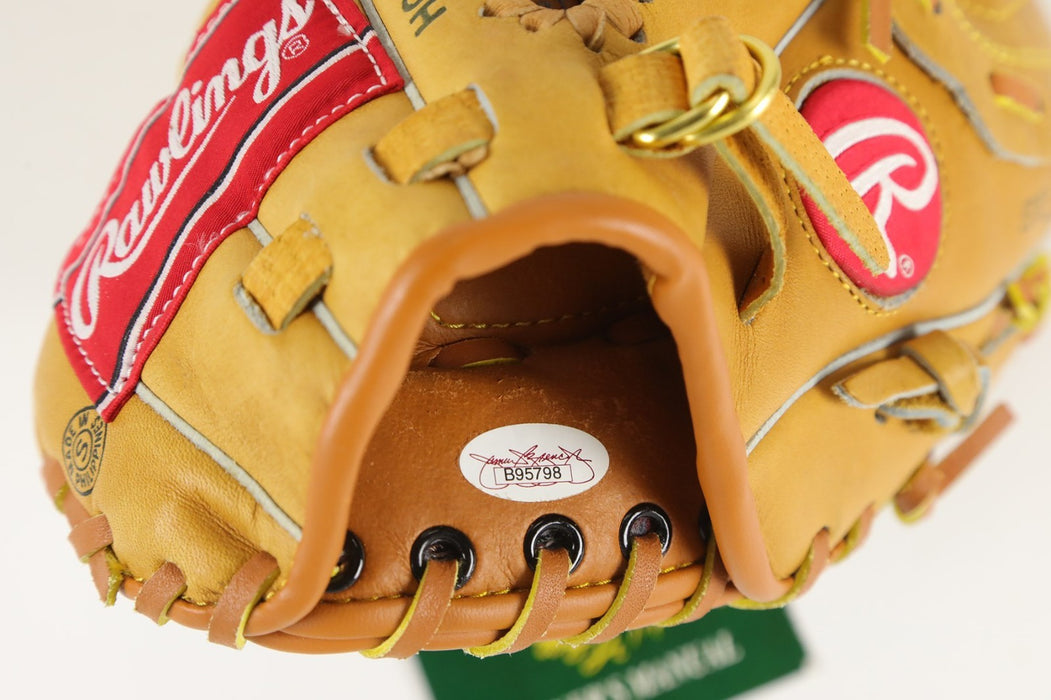 Derek Jeter Signed 1996 Rookie Of The Year Rawlings Baseball Glove JSA