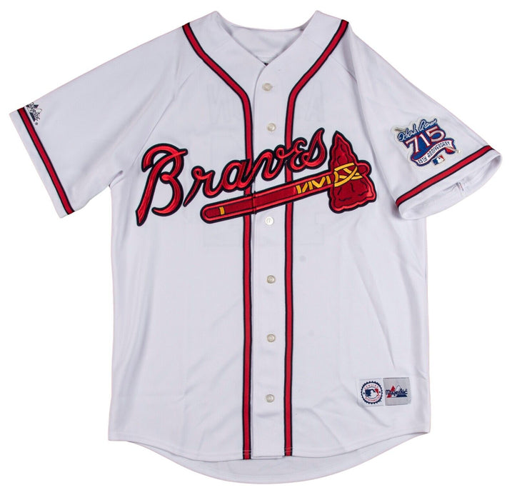 Hank Aaron Signed Authentic 715th Home Run Atlanta Braves Jersey JSA COA