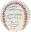 Bob Feller Signed Heavily Inscribed Career STAT Baseball Beckett Certified