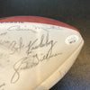 Super Bowl XXI Attendees Signed Football Joe Dimaggio Stan Musial (25) JSA COA