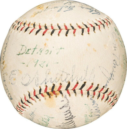 1931 Detroit Tigers Team Signed Baseball Bucky Harris JSA COA