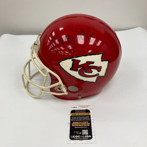 Marcus Allen 1990's Signed Game Used Kansas City Chiefs Helmet JSA COA