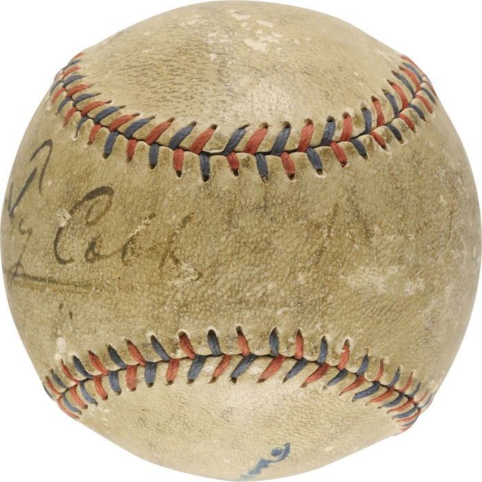 Earliest Known Ty Cobb Single Signed 1912 American League Baseball JSA COA