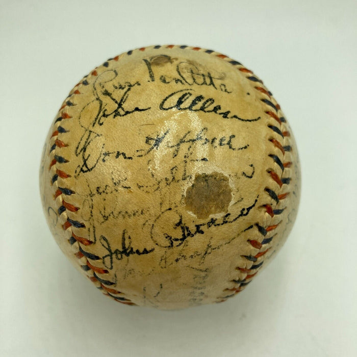 Babe Ruth & Lou Gehrig 1934 New York Yankees Team Signed Baseball PSA DNA