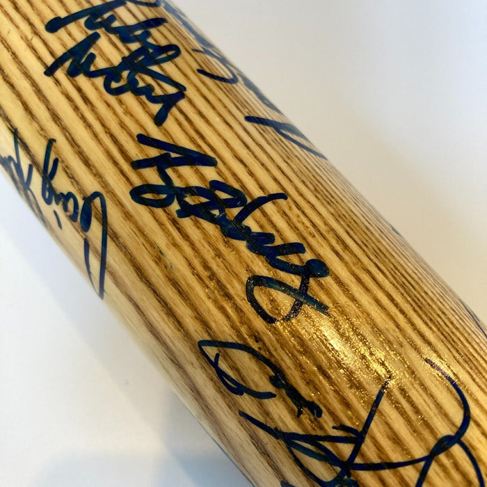 Roy Halladay Rookie 1999 Toronto Blue Jays Team Signed Baseball Bat JSA COA