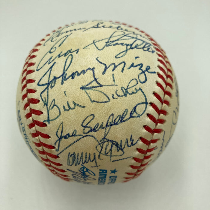 Mickey Mantle Joe Dimaggio New York Yankees Greats Signed Baseball 35 Sigs JSA