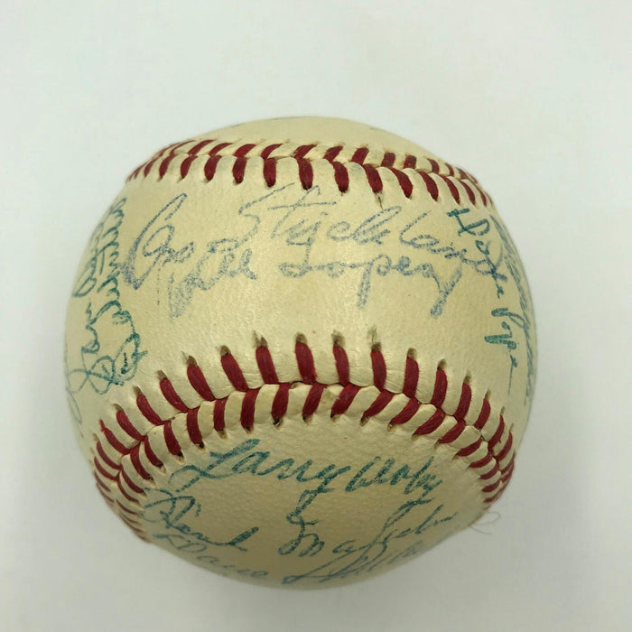 Beautiful 1949 Cleveland Indians Team Signed American League Baseball