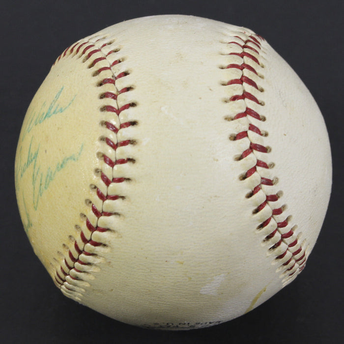 Vintage 1960's Hank Aaron Playing Days Signed National League Baseball JSA COA
