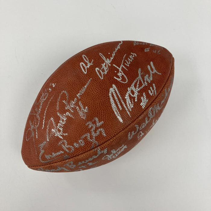 1968 New York Jets Super Bowl Champs Team Signed Wilson Football Beckett COA