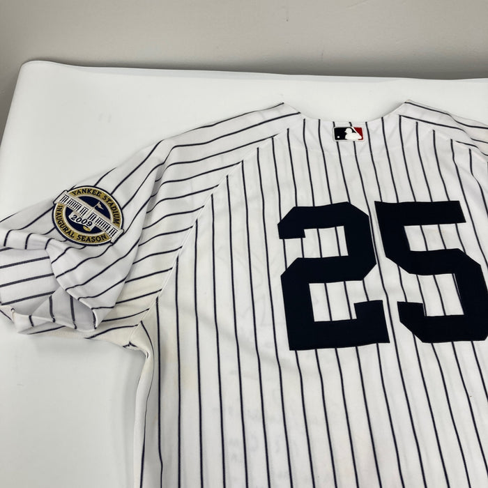 New York Yankees World Series Grand Slams Signed Jersey 5 Sigs Yogi Berra JSA