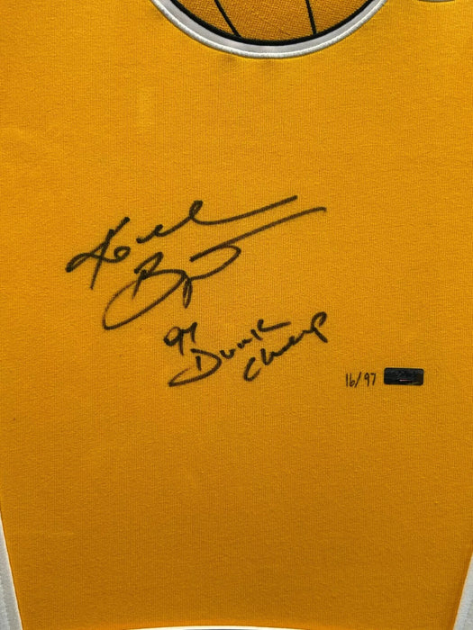 Kobe Bryant "1997 Dunk Champ" Signed Los Angeles Lakers Jersey Framed Panini COA