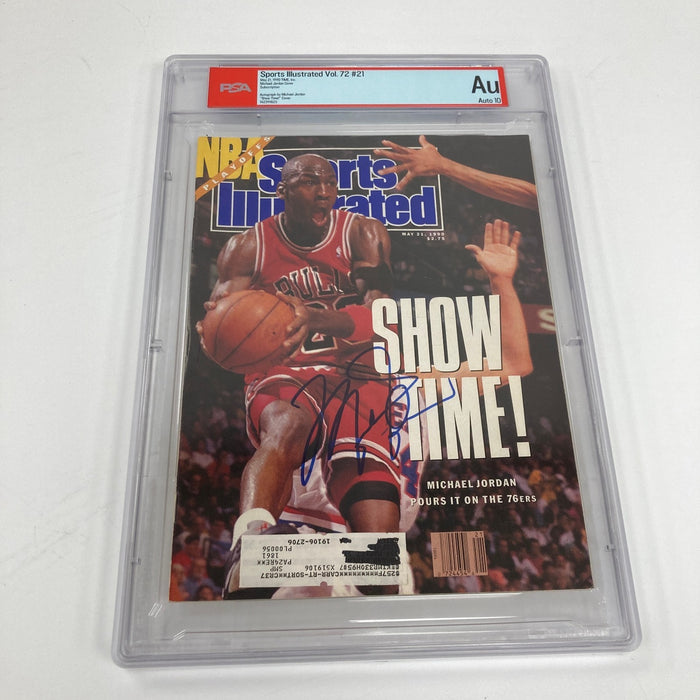 Michael Jordan Signed 1990 Sports Illustrated Magazine PSA 10 GEM MINT Auto