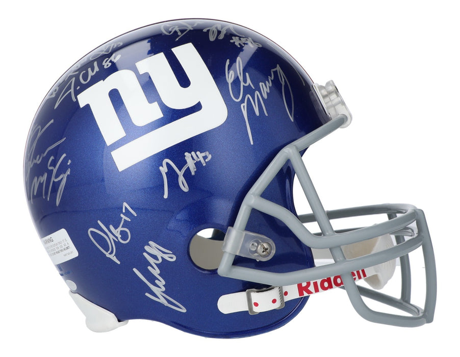 2007 New York Giants Super Bowl Champs Team Signed Full Size Helmet Steiner COA