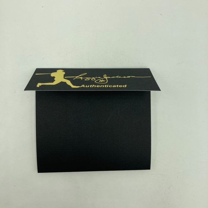 Mike Schmidt Signed Heavily Inscribed Career STAT Baseball Reggie Jackson COA