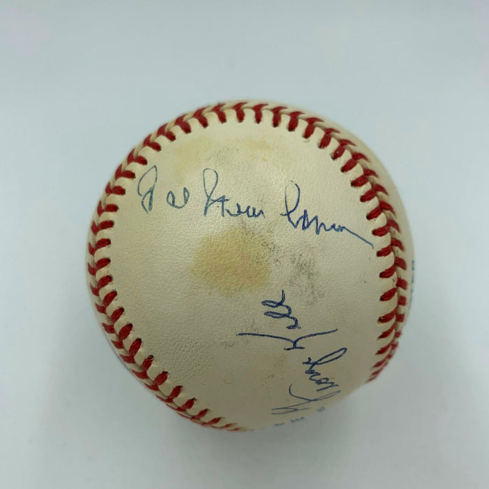 Sparky Anderson Al Kaline Newhouser Rogell Tigers Legends Signed Baseball PSA