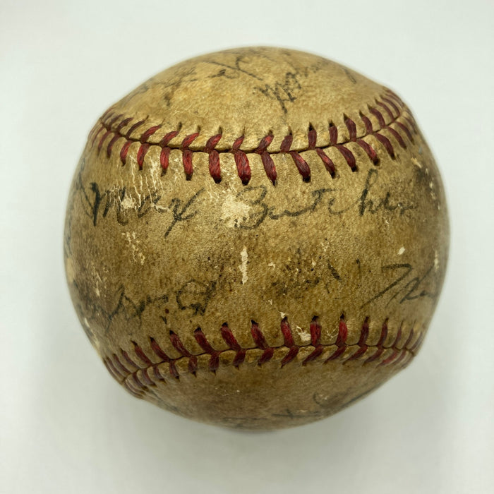Honus Wagner Heinie Manush  Waite Hoyt HOF Multi Signed Baseball Beckett COA