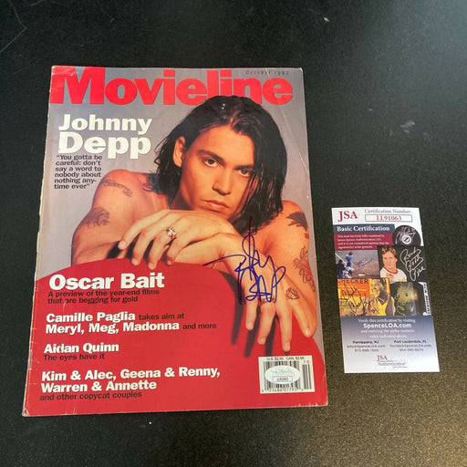Johnny Depp Signed Autographed 1994 Movieline Magazine JSA COA
