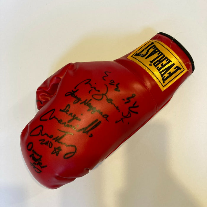 Sergio Martinez Larry Hazzard Nino Benvenuti Danny Lopez Signed Glove JSA COA