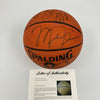 Michael Jordan 1990-91 Chicago Bulls NBA Champs Team Signed Basketball PSA DNA