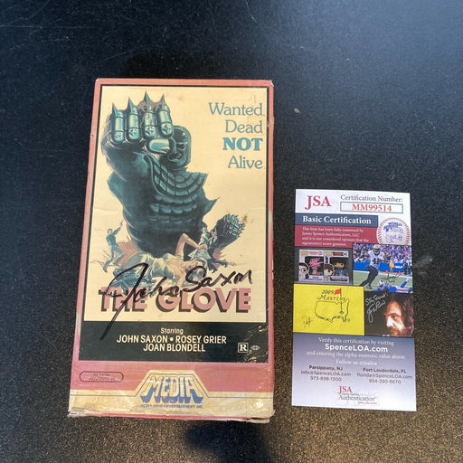 John Saxon Signed Vintage The Glove VHS Movie With JSA COA