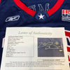 Lebron James Signed 2003 Team USA Olympics Pro Cut Jersey UDA & JSA COA