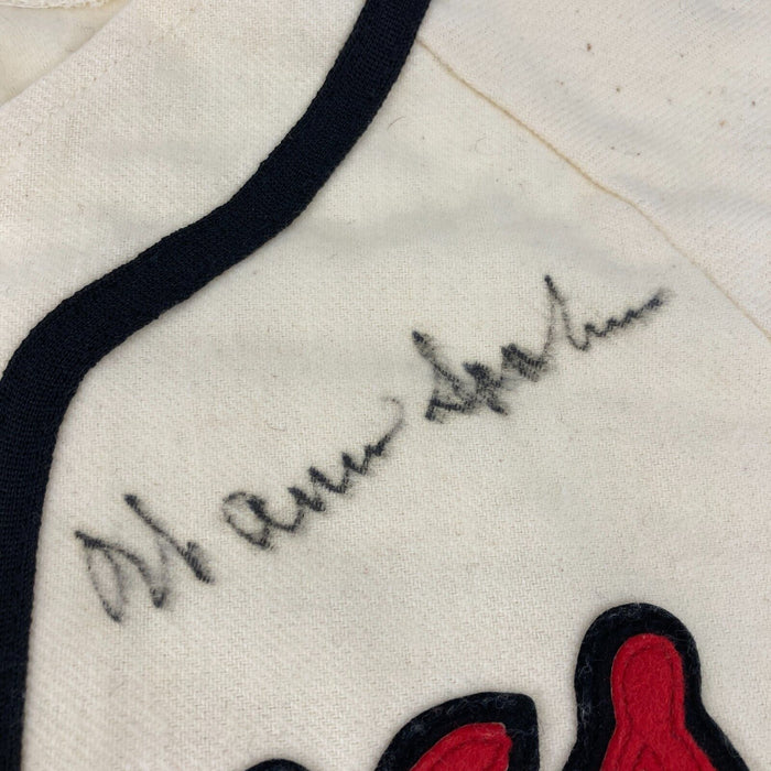 Warren Spahn Signed Autographed Milwaukee Braves Jersey With JSA COA