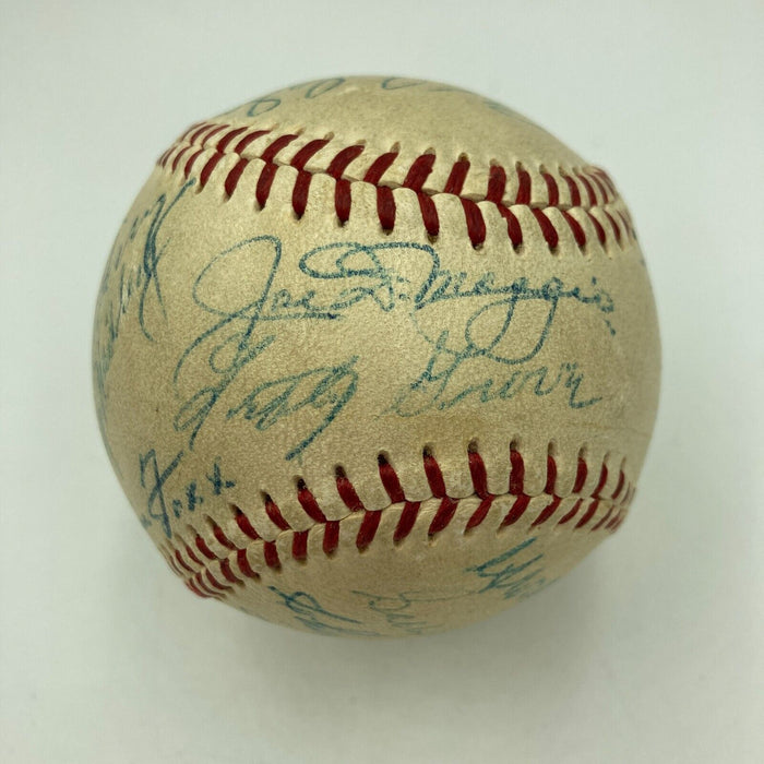The Finest 1955 HOF Induction Signed Baseball Jimmie Foxx Joe Dimaggio Beckett