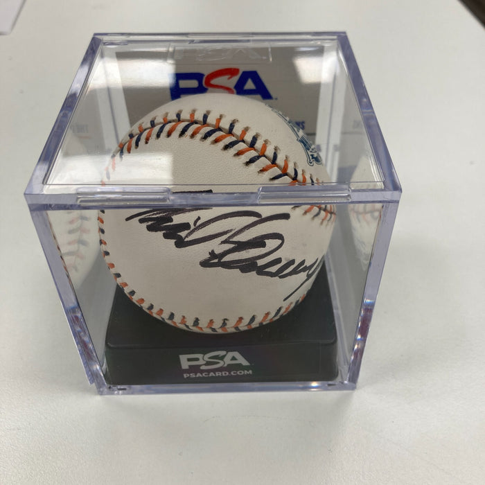 Arnold Schwarzenegger Single Signed 2005 All Star Game Baseball PSA DNA COA