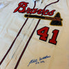 Beautiful Eddie Mathews "512 Home Runs" Signed Authentic Braves Jersey JSA COA
