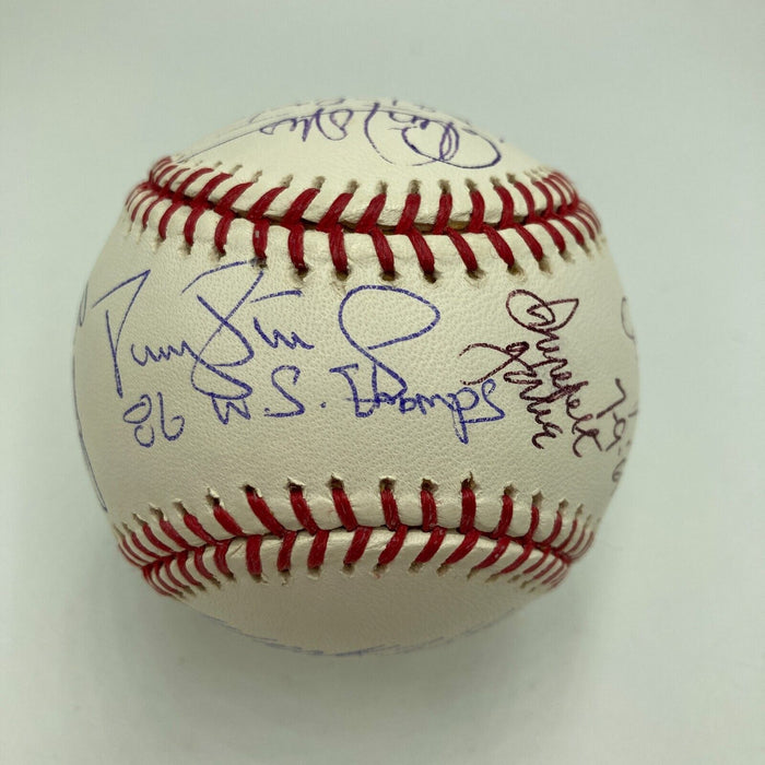 New York Mets Legendary Moments Signed Baseball Tom Seaver Mookie Wilson JSA COA