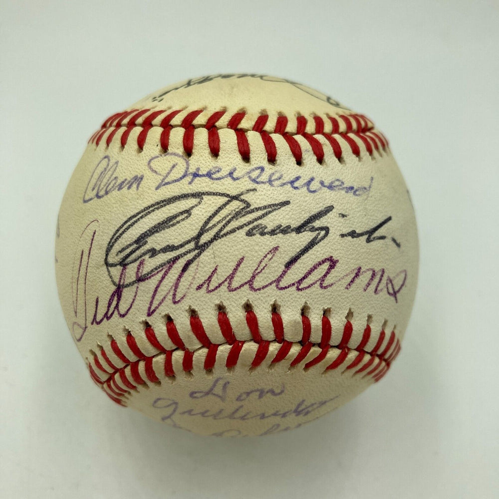 Ted Williams & Joe Dimaggio Hall Of Fame Multi Signed Baseball JSA COA