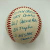 Mike Schmidt Signed Heavily Inscribed Career STAT Baseball Reggie Jackson COA