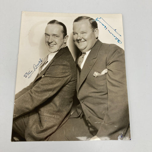 Stan Laurel & Oliver Hardy Dual Signed 8x10 Photo PSA DNA COA