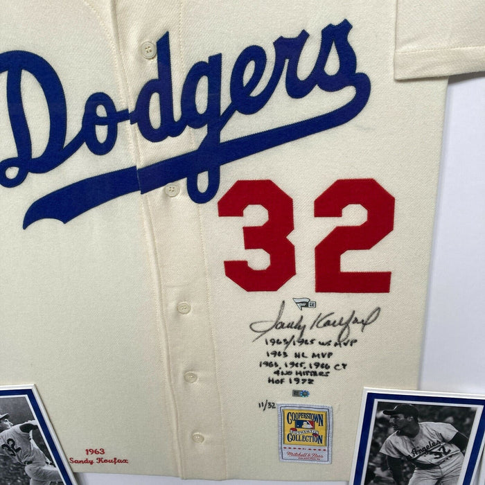 The Finest Sandy Koufax Signed Heavily Inscribed STATS Dodgers Jersey Fanatics