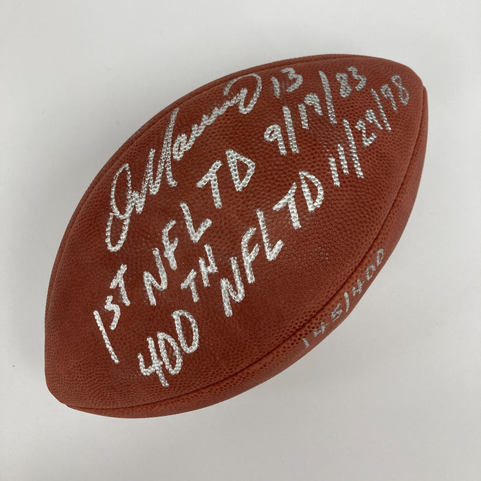Dan Marino "1st NFL Touchdown 400th NFL TD" Signed Inscribed Football JSA COA