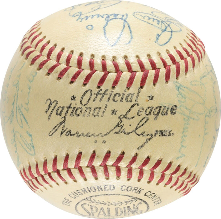 1955 Brooklyn Dodgers W.S. Champs Team Signed Baseball Jackie Robinson PSA DNA