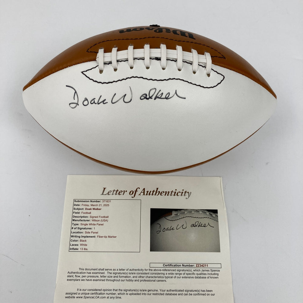 Doak Walker Signed Wilson Football JSA COA RARE