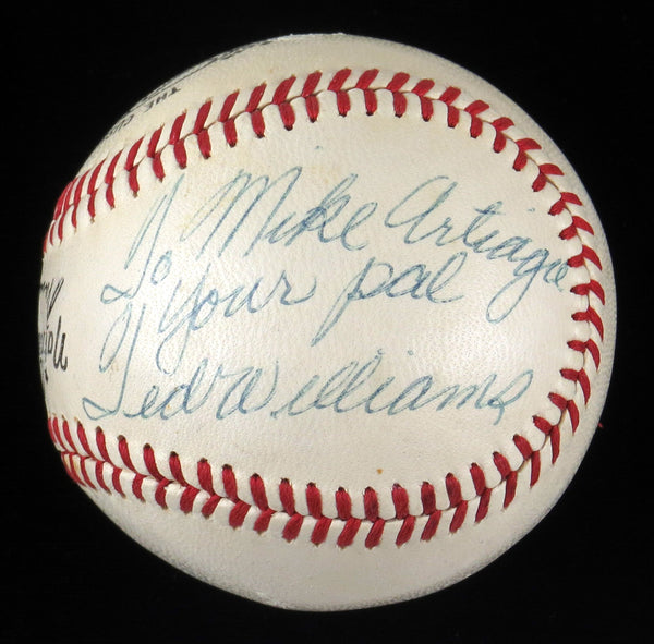 1950's Ted Williams Playing Days Single Signed National League Baseball JSA COA