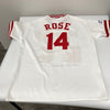 Pete Rose "Hit King #4256 Charlie Hustle" Signed Cincinnati Reds Jersey JSA COA
