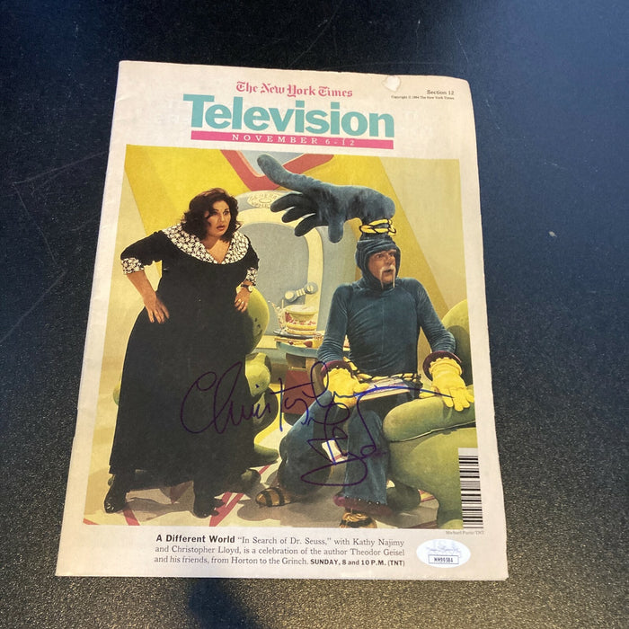 Christopher Lloyd Signed Autographed New York Times Magazine With JSA COA
