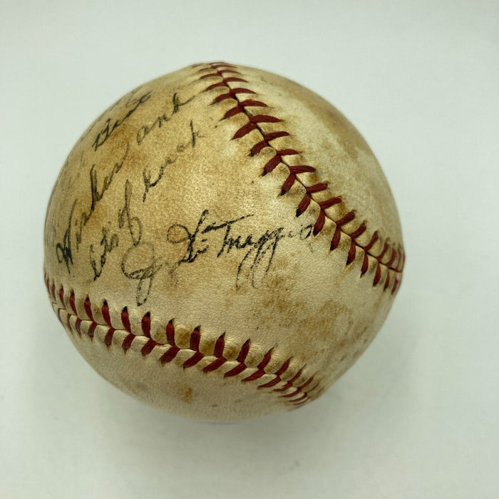 Earliest Known Joe Dimaggio 1937 Single Signed Baseball To His Wife JSA COA