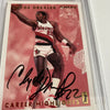 1993-94 Fleer Clyde Drexler Signed Promo Card With Fleer Stamp PSA DNA RARE