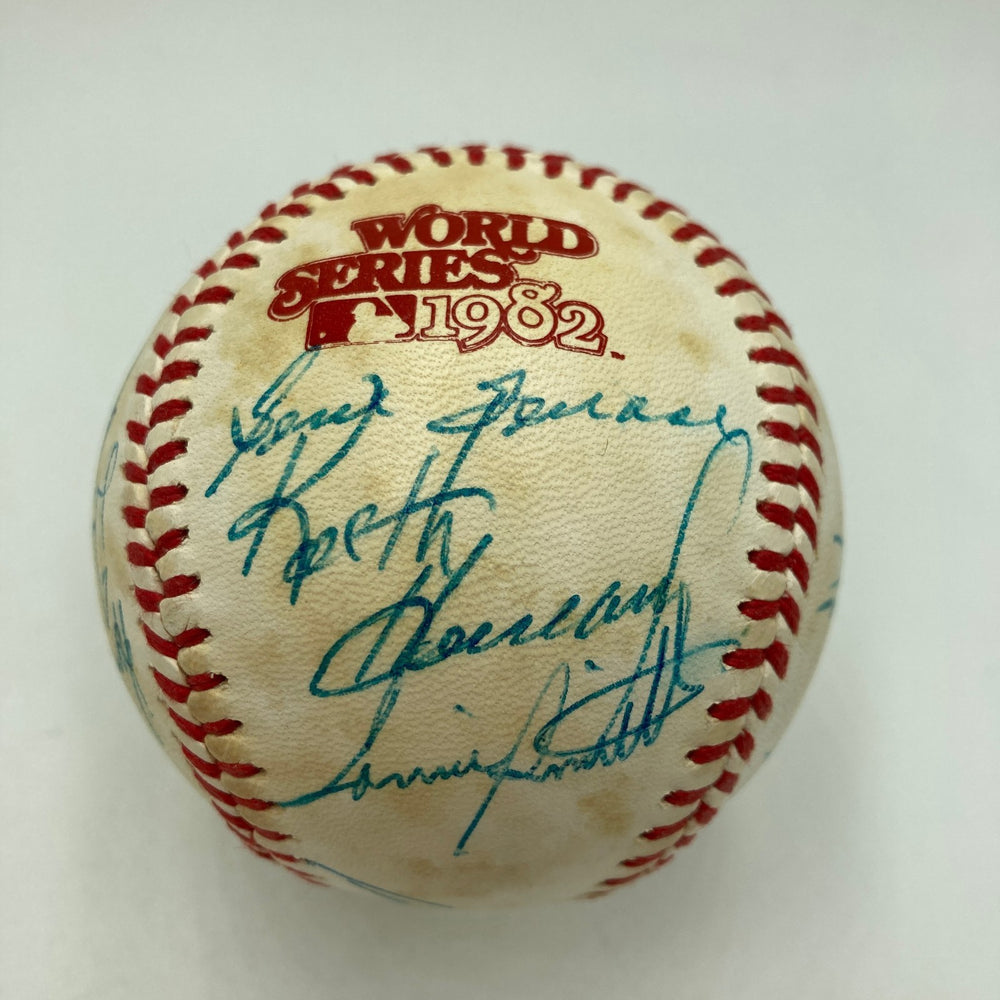 1982 St. Louis Cardinals World Series Champs Team Signed Baseball Beckett COA