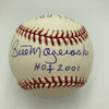 Bill Mazeroski Signed Heavily Inscribed Career STAT Baseball Reggie Jackson COA