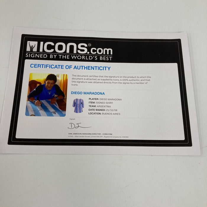 Diego Maradona Signed Argentina National Team Jersey PSA DNA & Beckett COA