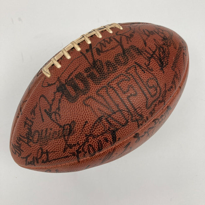 1979 Pittsburgh Steelers Super Bowl Champs Team Signed Game Used Football JSA