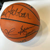 Wilt Chamberlain Kareem Abdul-Jabbar Dr J. Magic Johnson Signed Basketball BAS
