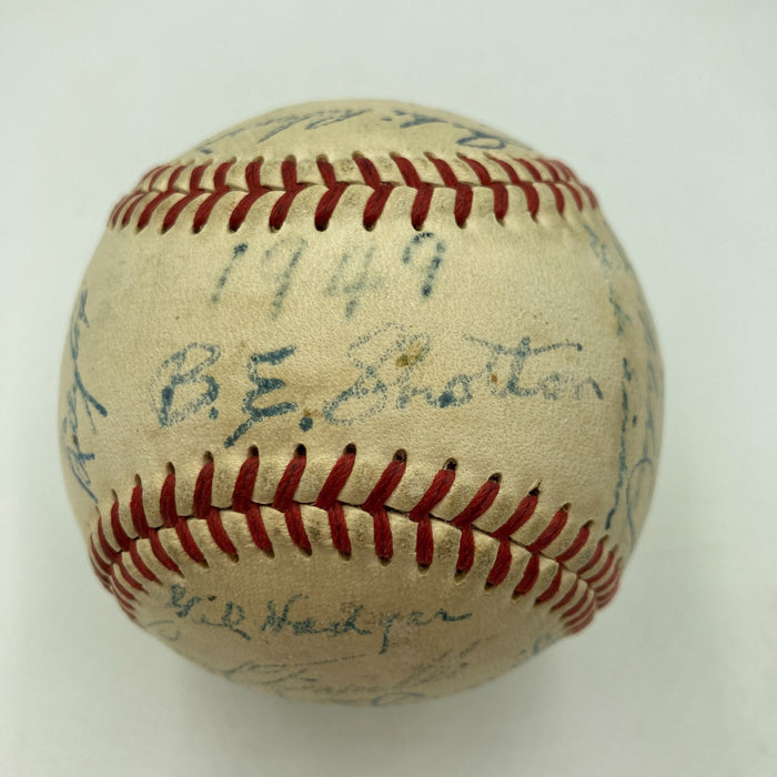 Jackie Robinson Roy Campanella 1949 Brooklyn Dodgers Team Signed Baseball PSA