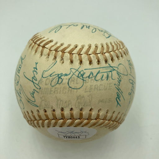 Beautiful 1974 Oakland A’s World Series Champs Team Signed Baseball JSA COA